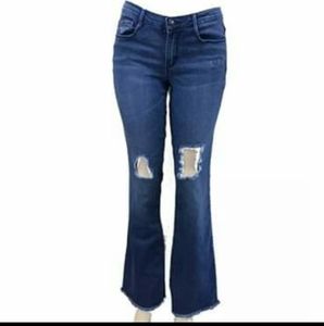 NWT Suede Eva Frayed Hem Magic Touch Bootcut 28